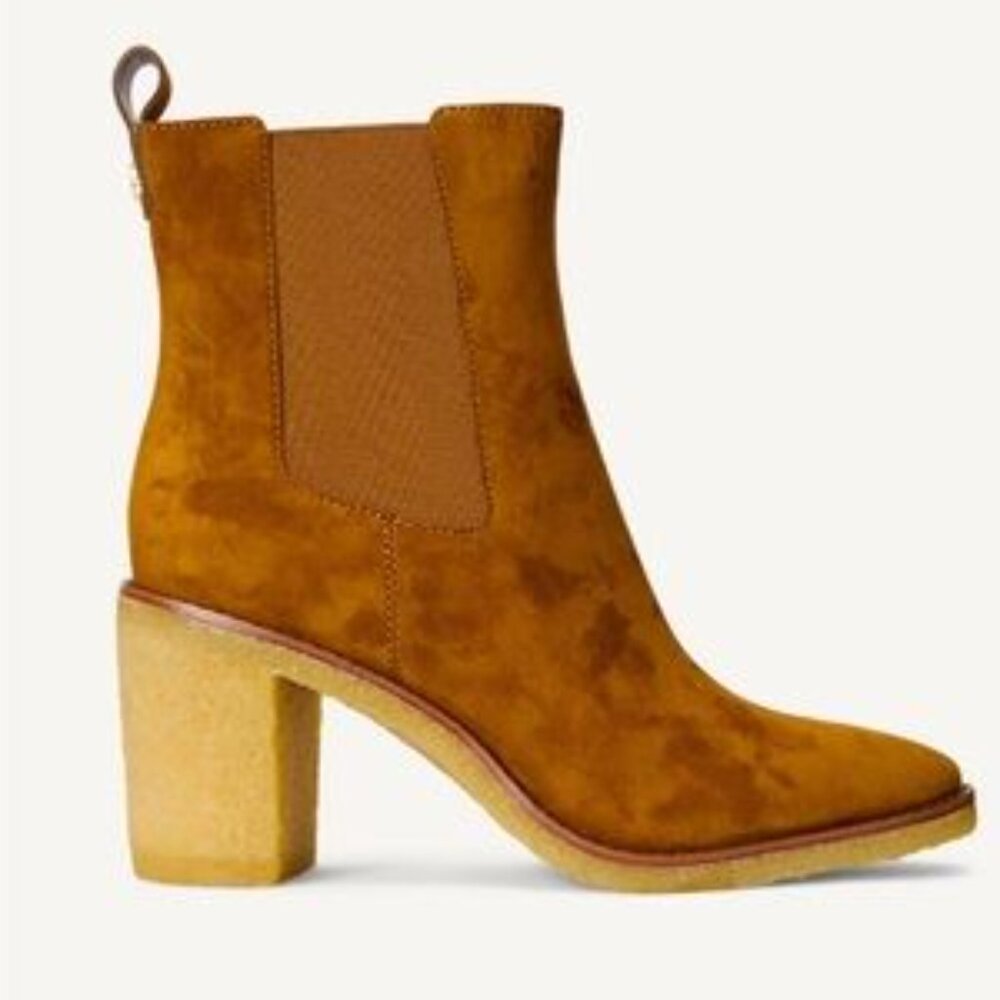 Lauren Ralph Lauren Marianna Pull-On Chelsea Booties Chestnut NWOB sz11B NIB